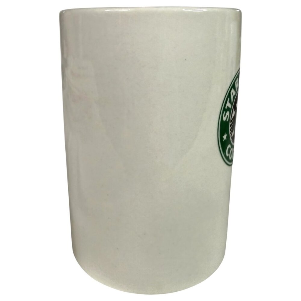 2008 Starbucks Siren Mermaid Logo Mug Ceramic Coffee 10oz Classic White Green - Picture 2 of 6